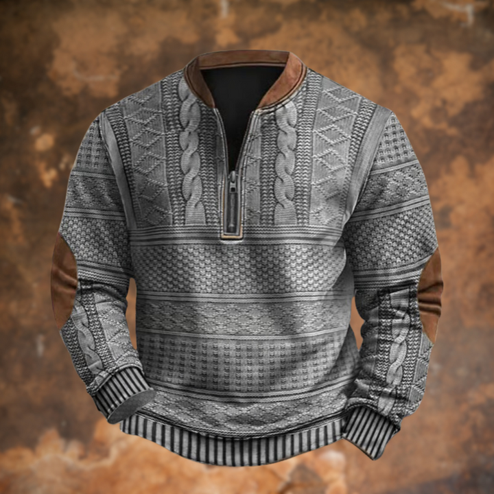 Tom - Elegante Maglione Con Zip e Maniche Lunghe