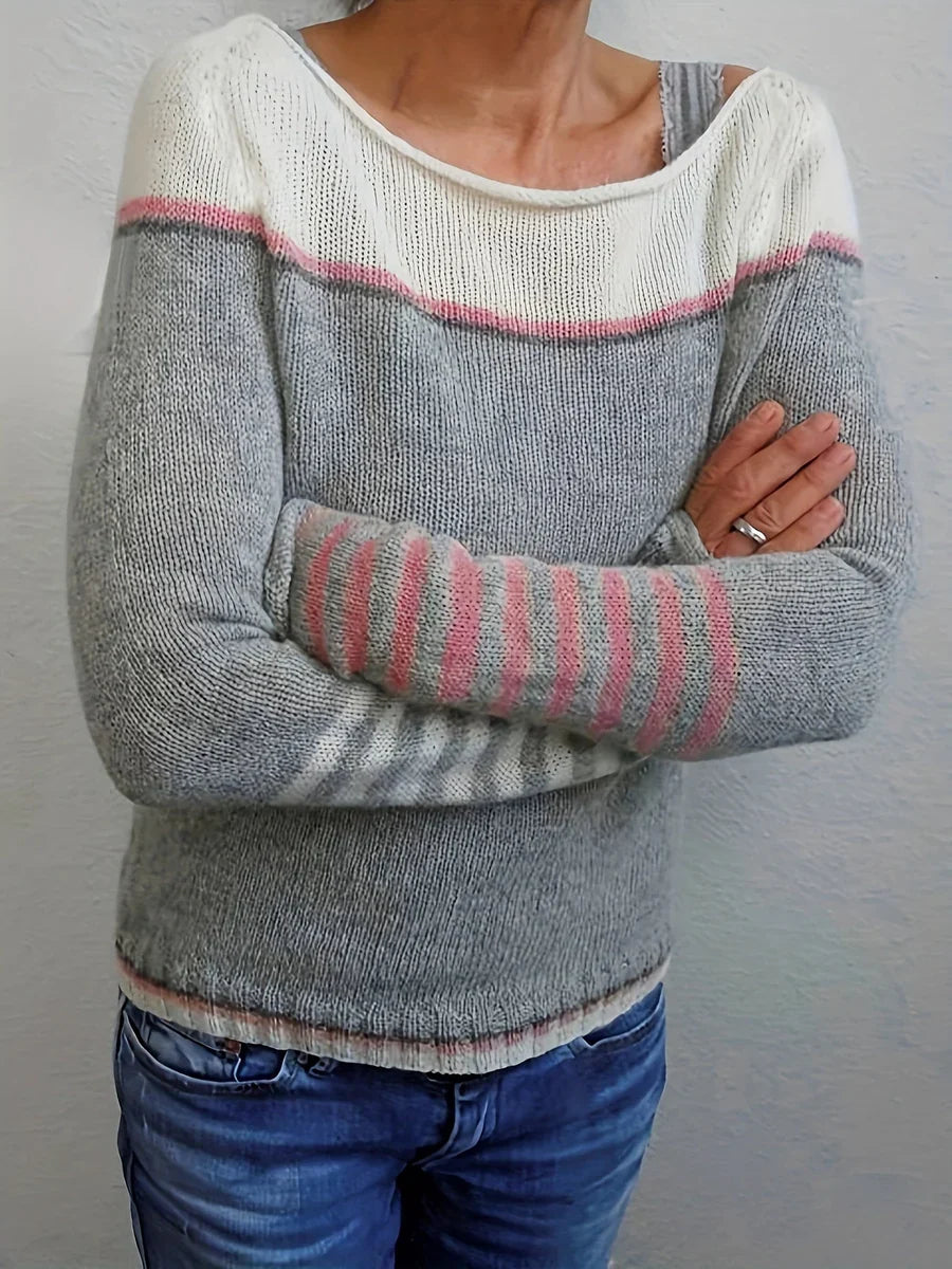 Talithia – Maglione A Maniche Lunghe Lavorato A Maglia A Righe