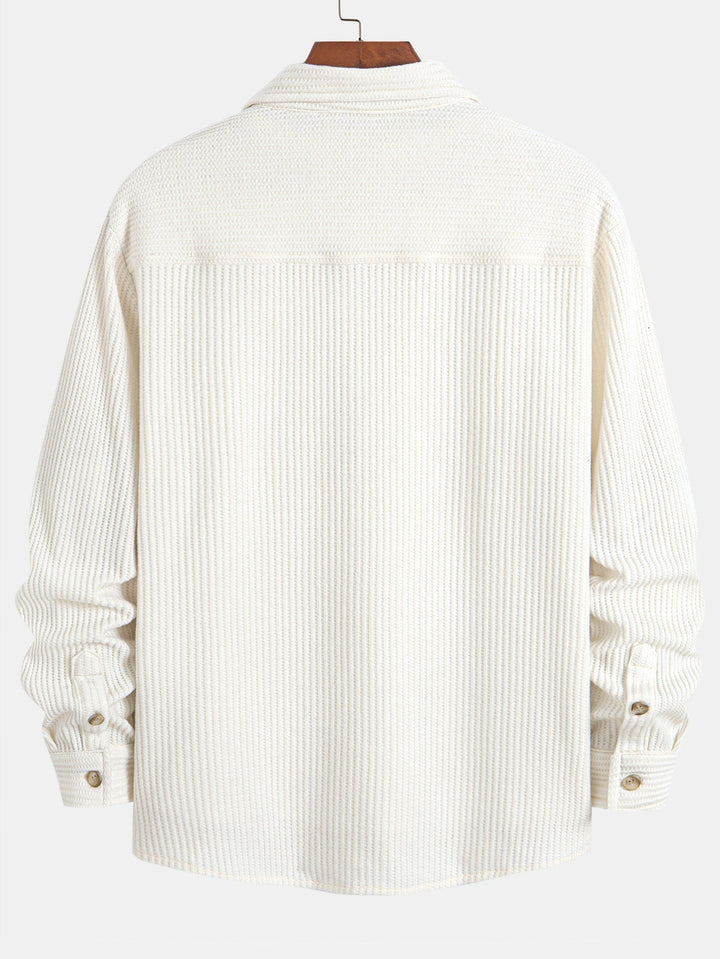 Hadrian - Camicia a maniche lunghe con trama a nido d'ape