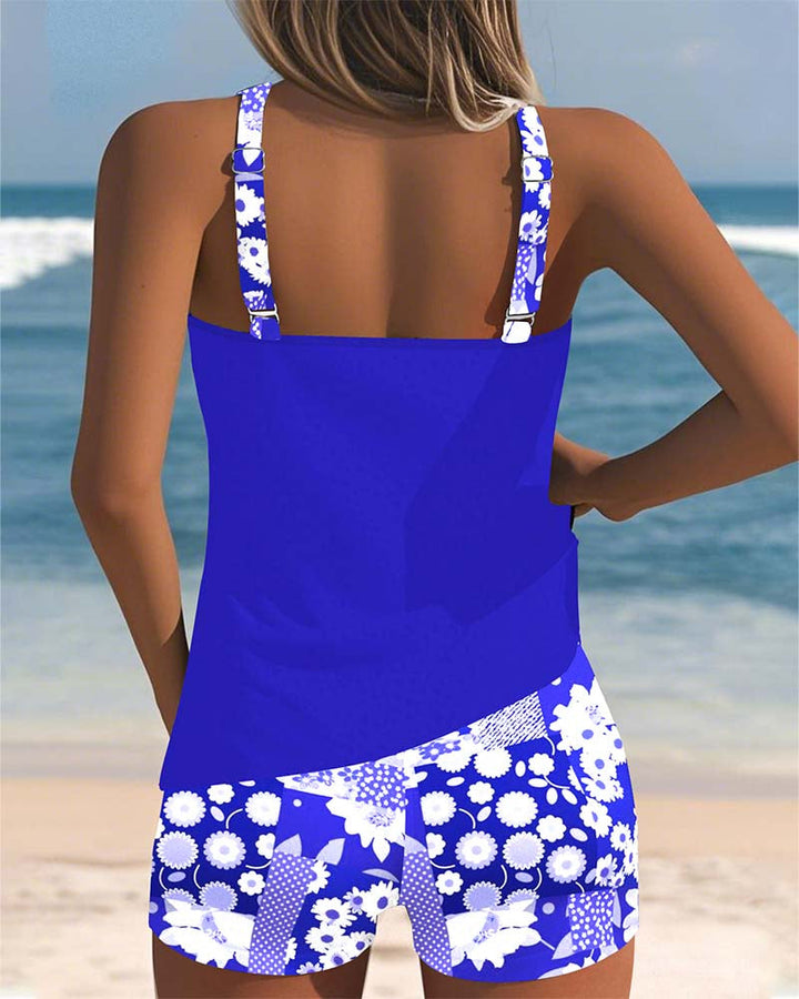 Maritta - Costume Da Bagno Stampato In Lino