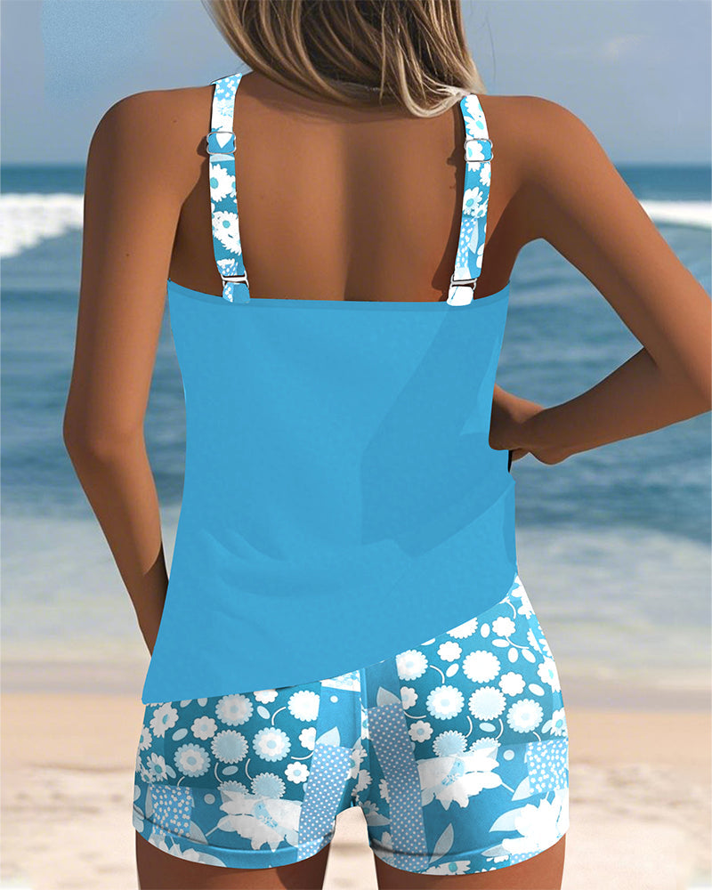 Maritta - Costume Da Bagno Stampato In Lino