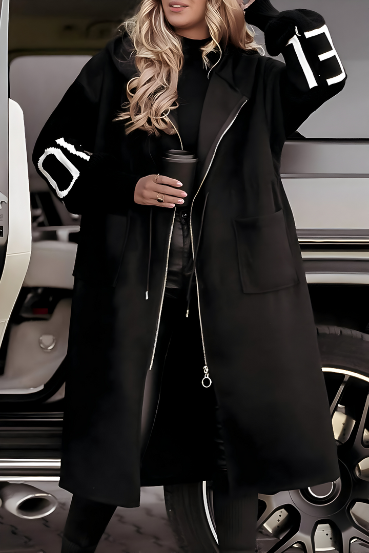 Lysanne - Cappotto Lungo Con Cappuccio e Tasche