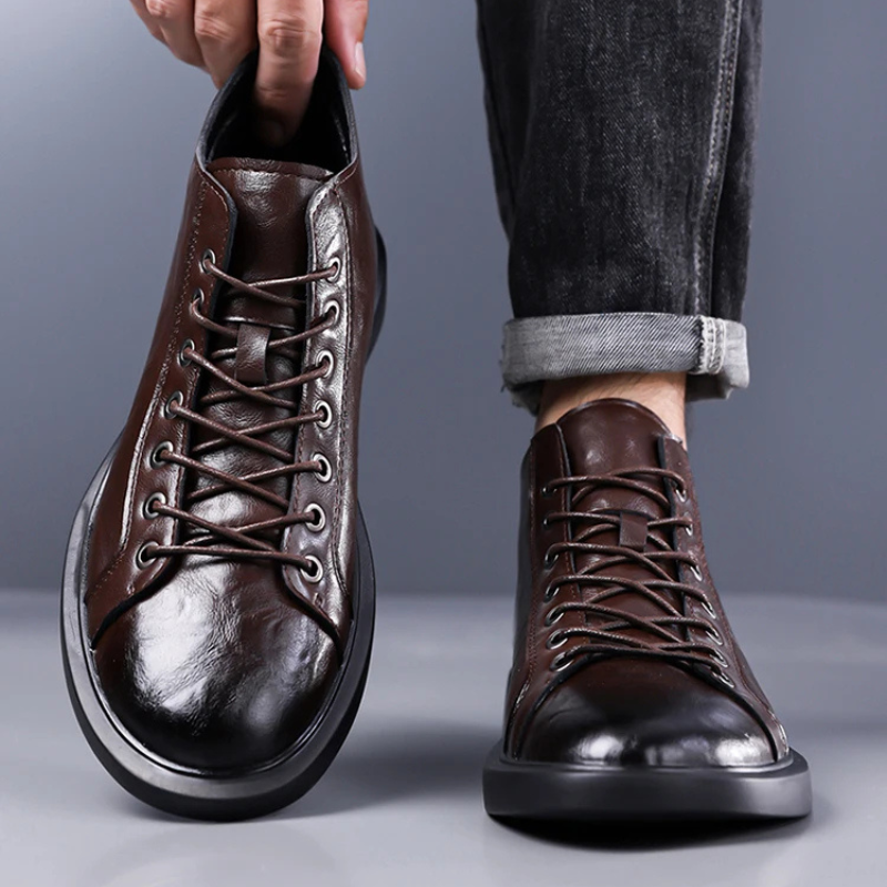 Ailton - Stivali in Pelle Con Lacci