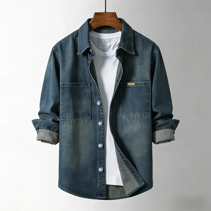 Tharaka - Camicia Oversize in Denim Ironside