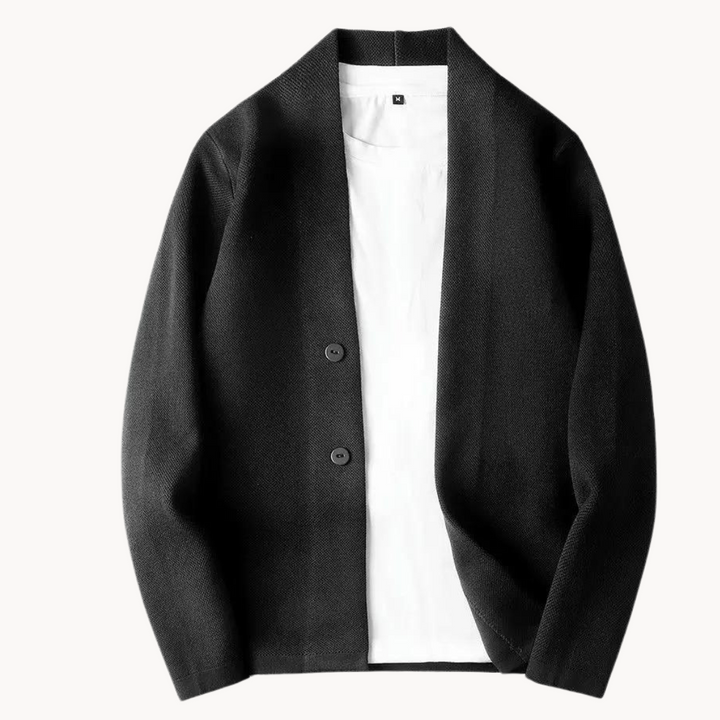 Aureliano - Cardigan Casual In Lana Lavorato a Maglia