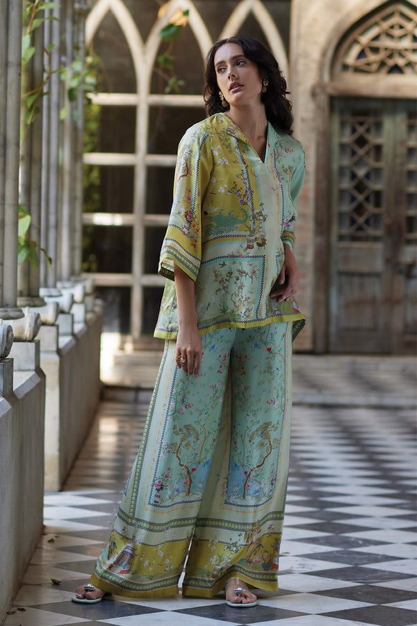 Paulette - Pantaloni Fiori Fusion Con Tocco Di Classe Settati