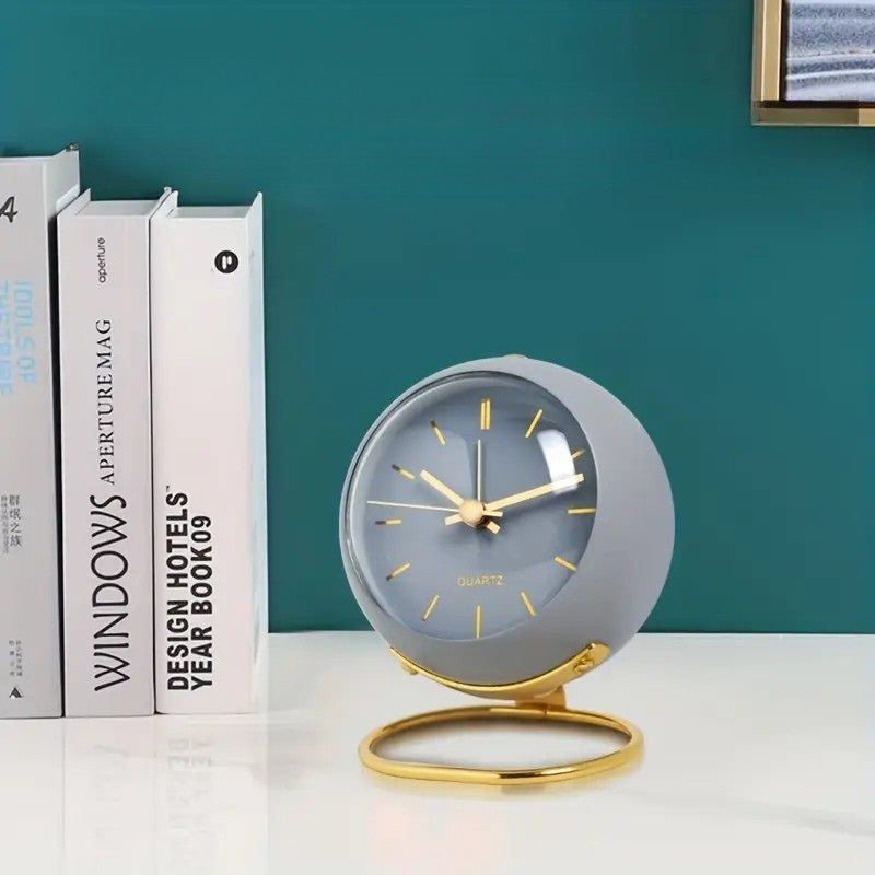 NordAura - Silenzioso Orologio Da Tavolo In Stile Nordico Per l'arredamento Della Casa
