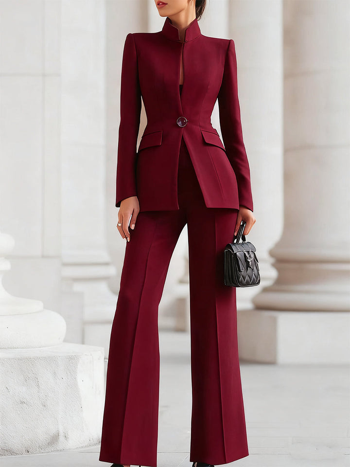 Kaelyn - Completo Giacca e Pantaloni con Bottone Singolo