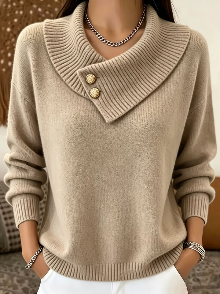 Haliza - Maglione in Maglia a Coste Con Collo a Cappuccio