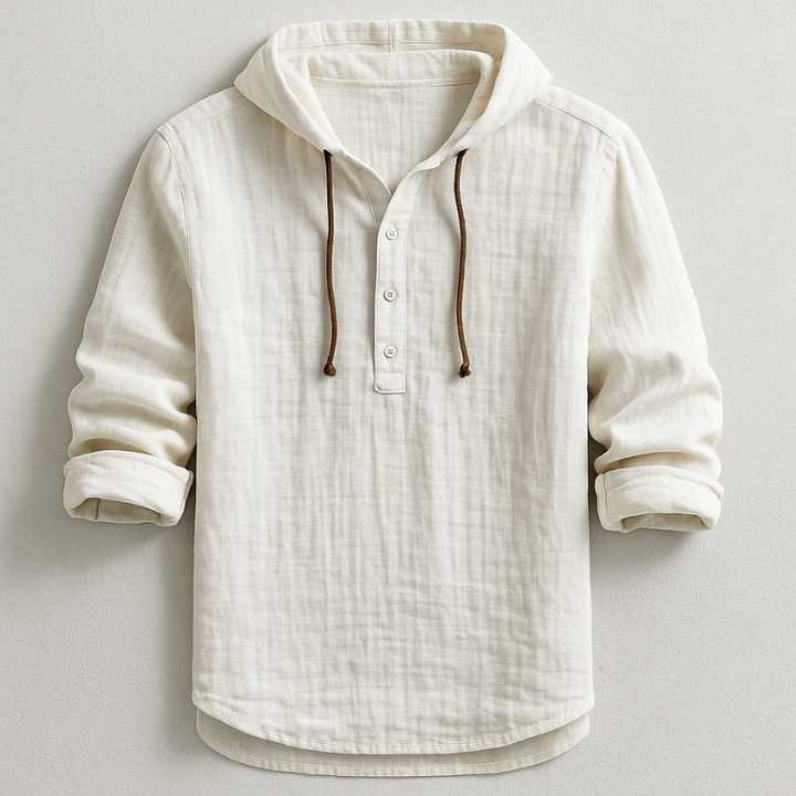 Bradley - Elegante Camicia Con Cappuccio e Maniche Lunghe