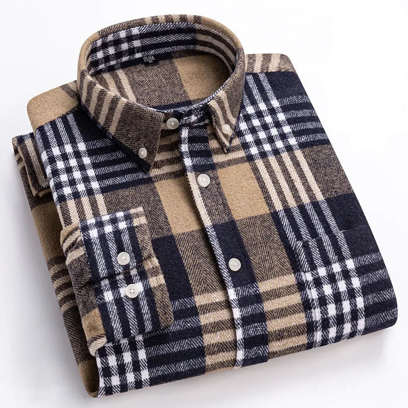 Hansamu - Elegante Camicia a Maniche Lunghe Con Bottoni