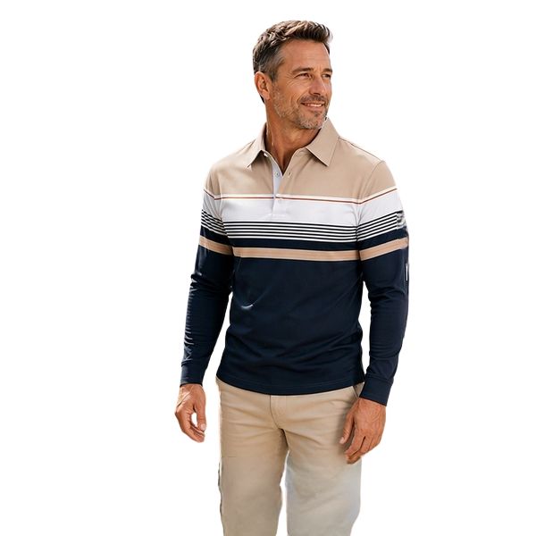 Philippe - Polo a Maniche Lunghe a Righe