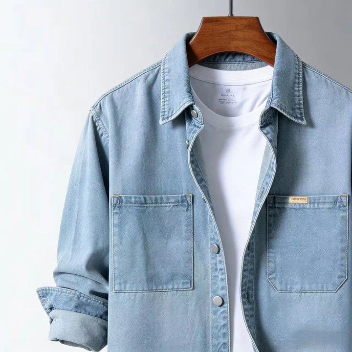 Tharaka - Camicia Oversize in Denim Ironside