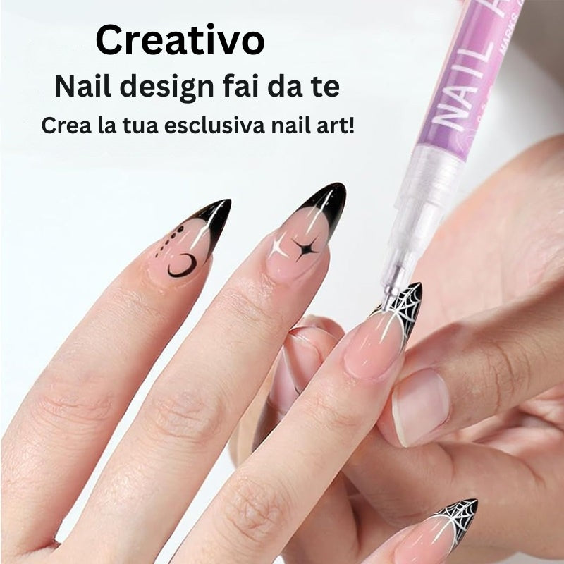 GlamSketch - Set Di Penne Per Nail Art In 12 Colori