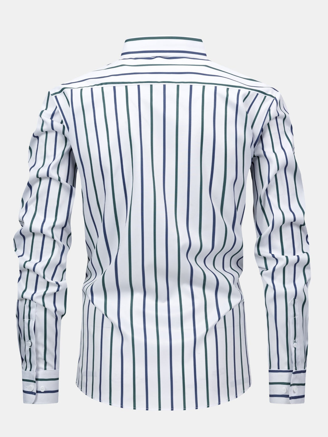 Burt - Camicia a Righe a Maniche Lunghe con Bottoni