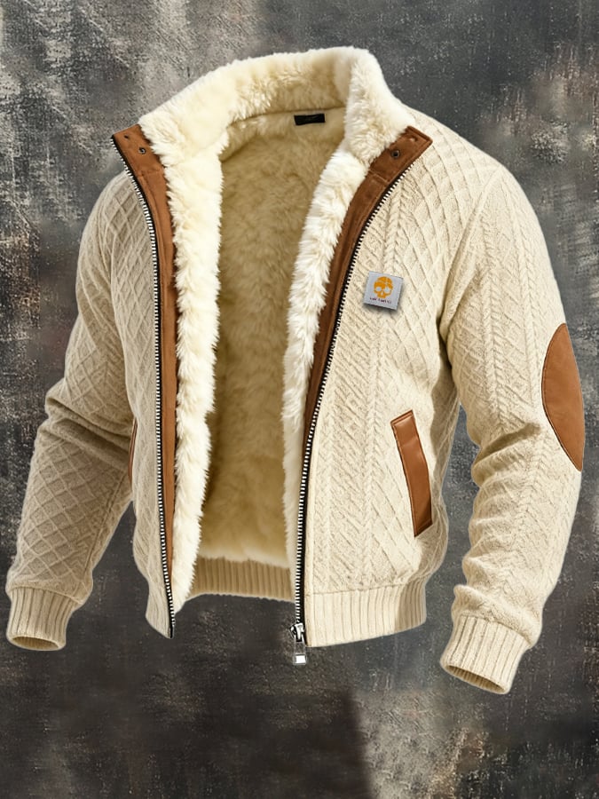 Claudio - Giacca lavorata a maglia con texture retrò