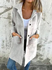 Dorothie - Cappotto con Collo a Revers e Tasche Applicate