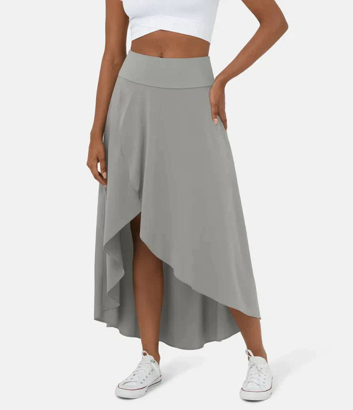 Keisha - Gonna Midi Casual Con Vita Alta E Gonna Svasata Profonda