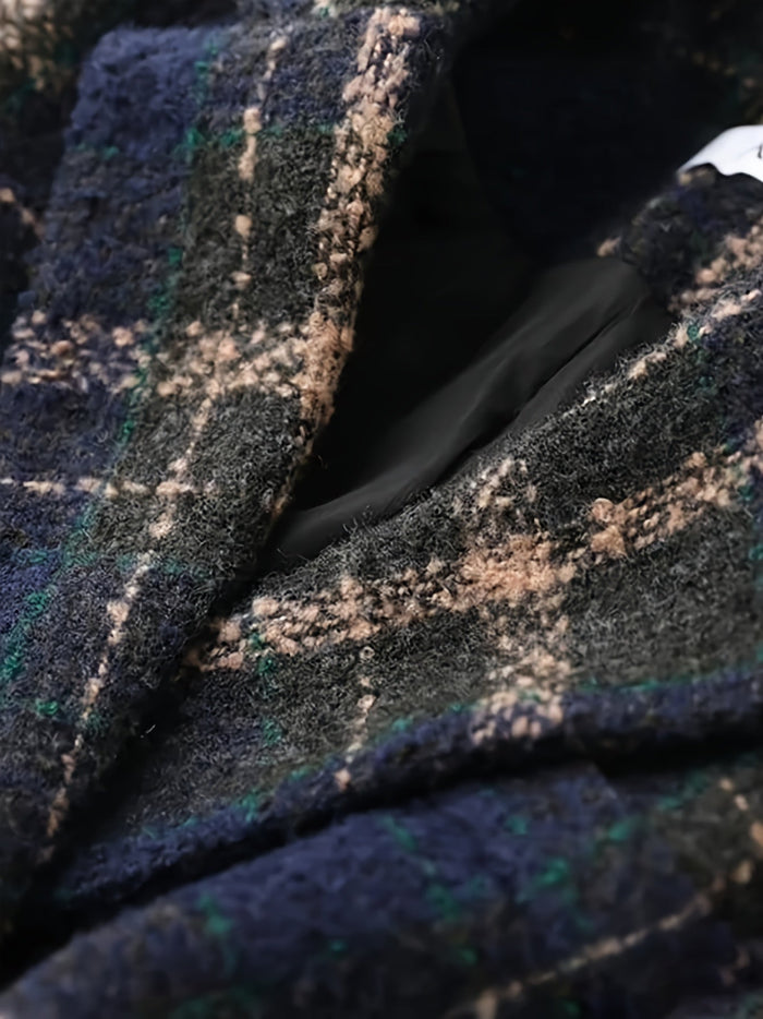 Kavina - Cappotto Classico in Lana a Quadri
