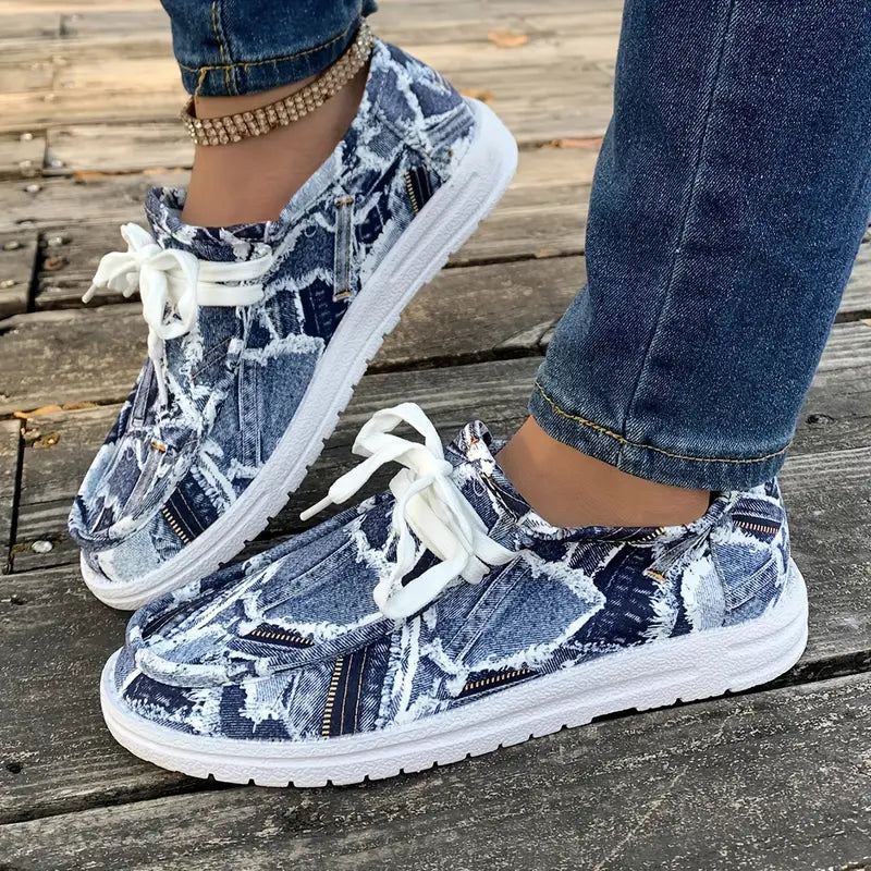 Ulanda - Scarpa Da Ginnastica Antiscivolo Con Stampa Denim