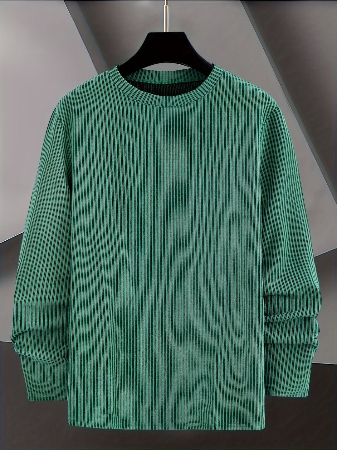 Dionisio - Maglione in Maglia a Coste con Collo Rotondo
