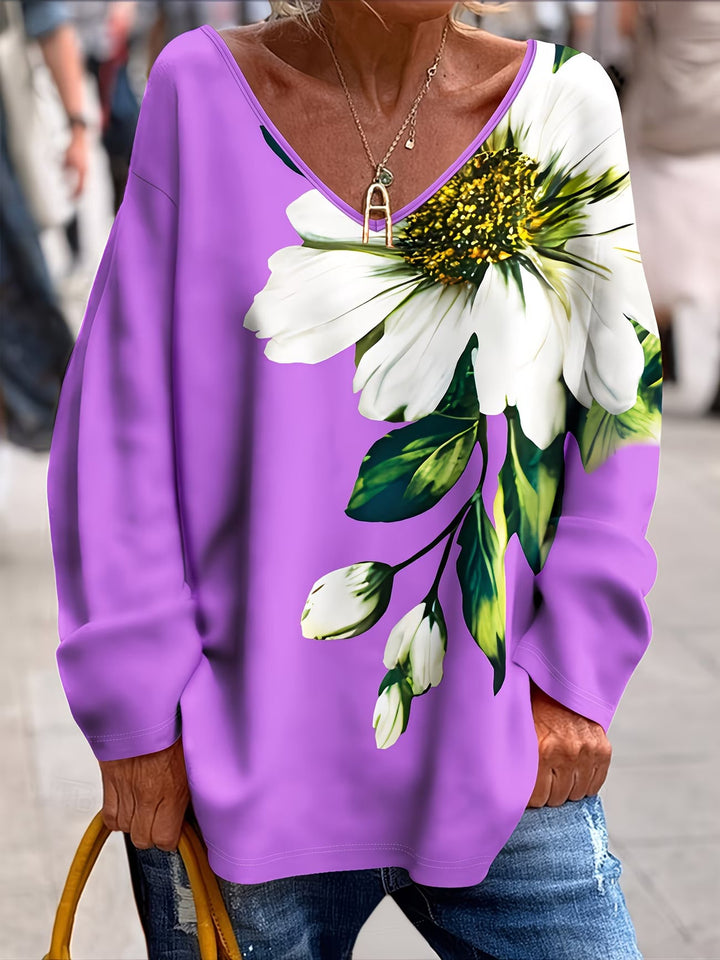 Daphna - Maglietta Oversize Con Stampa Floreale