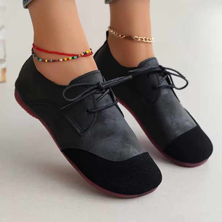 Zuniya - Scarpe Comode Con Zeppa Bassa e Allacciatura