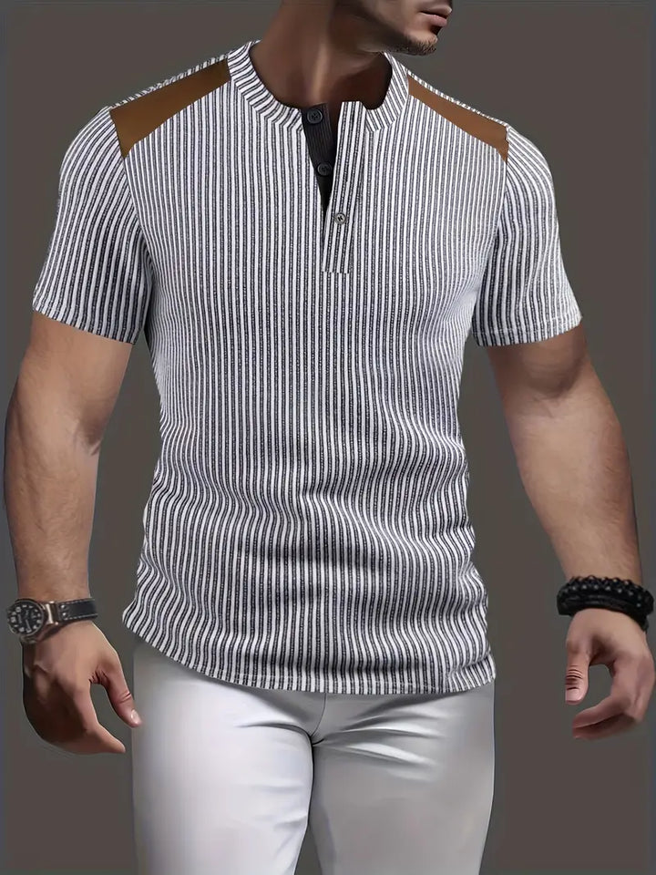 Cihan - Camicia Casual in Maglia a Righe