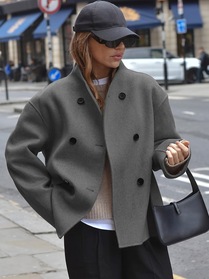 Deanne - Elégant Cappotto Doppiopetto Beige