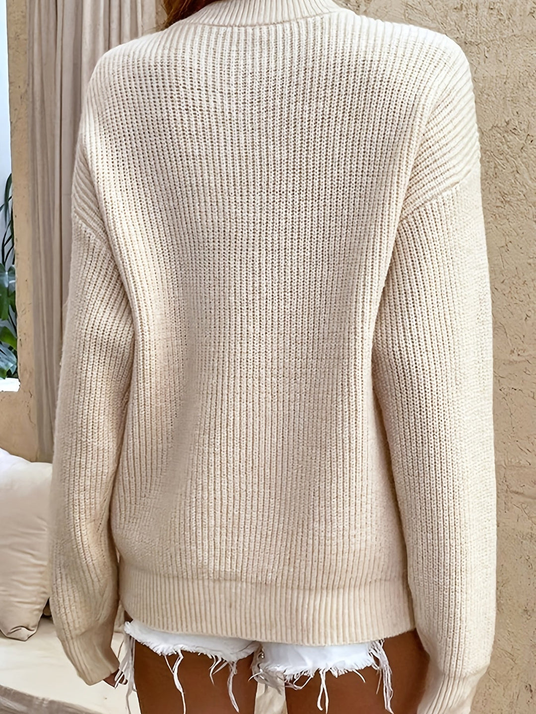 Zeline - Maglione Con Bottoni e Maniche Lunghe