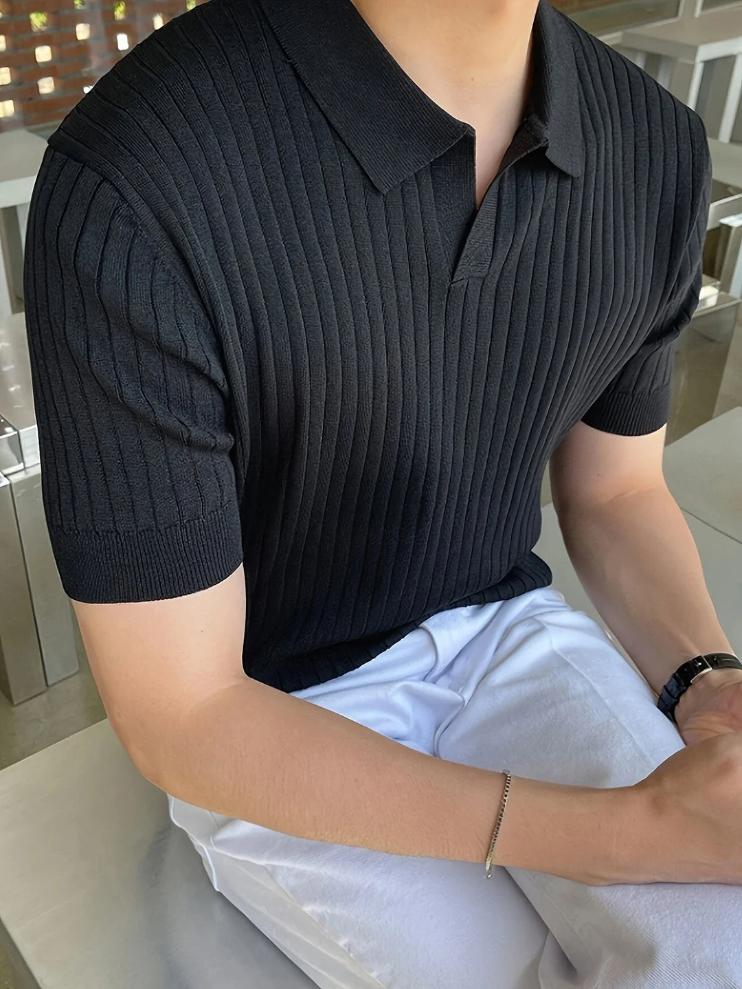 Avgustin - Polo Casual A Mniche Corte