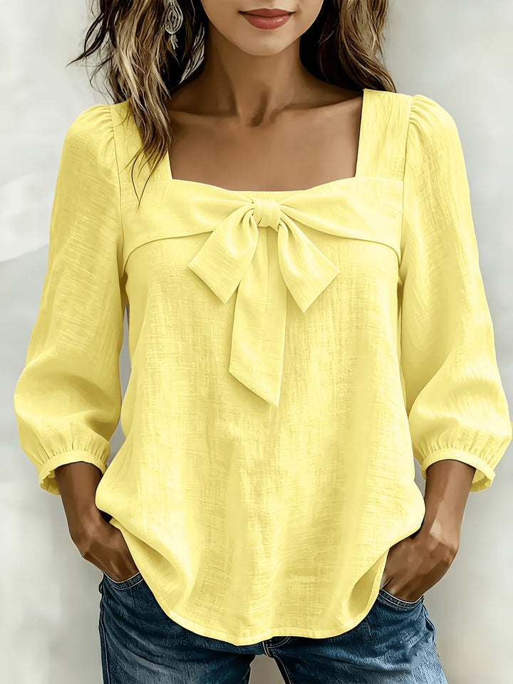 Monnie - Camicia Estiva Casual Con Fiocco