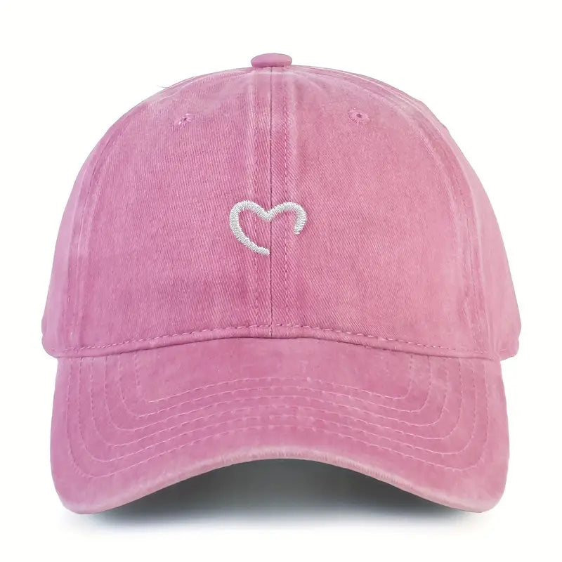 Marlia - Cappellino Ricamato Con Cuore Cucito