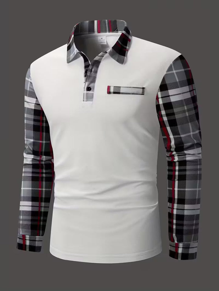 Yiannis - Camicia a Maniche Lunghe con Toppa sul Petto