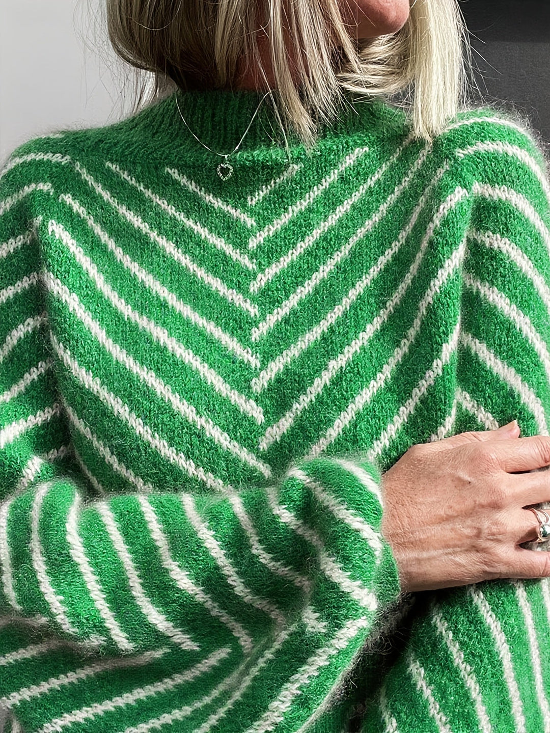 Klarysa - Maglione Casual a Maniche Lunghe Lavorato a Maglia