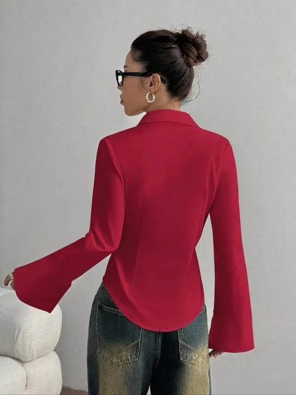 Ellera - Camicia Casual a Maniche Lunghe Dal Taglio Aderente