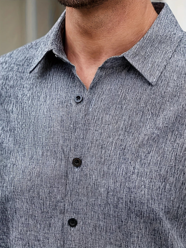 Dwight - Camicia Leggera In Misto Lino A Maniche Corte