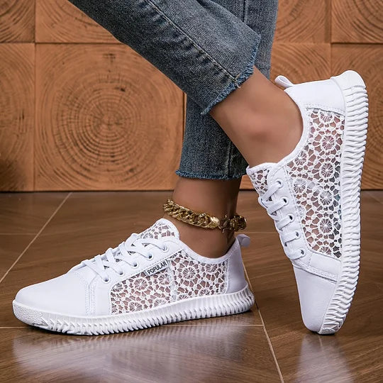 Orly - Mocassino Stringato in Mesh Traspirante