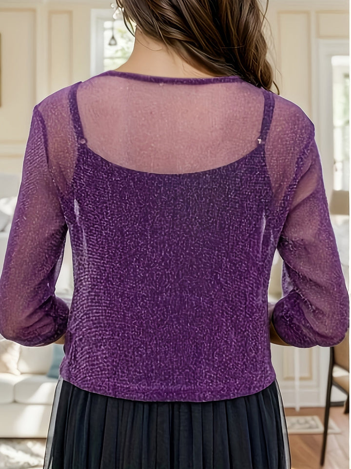 Prechyl - Elegant V-Neck Tie Front Shawl