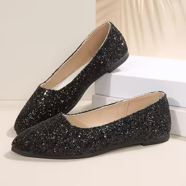 Krysten - Elegante Décolleté Con Punta Affusolata e Glitter