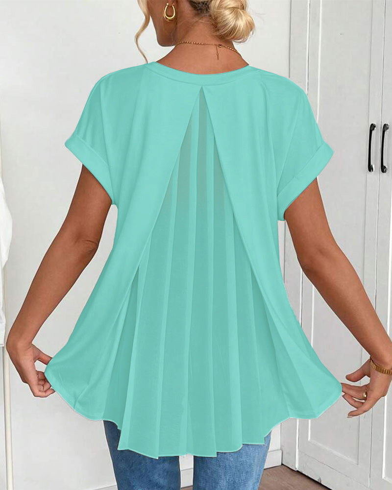Liyanna - Maglietta a Maniche Corte in Patchwork