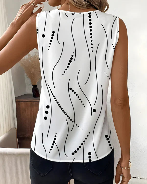Thea - Camicetta Senza Maniche Con Scollo a V