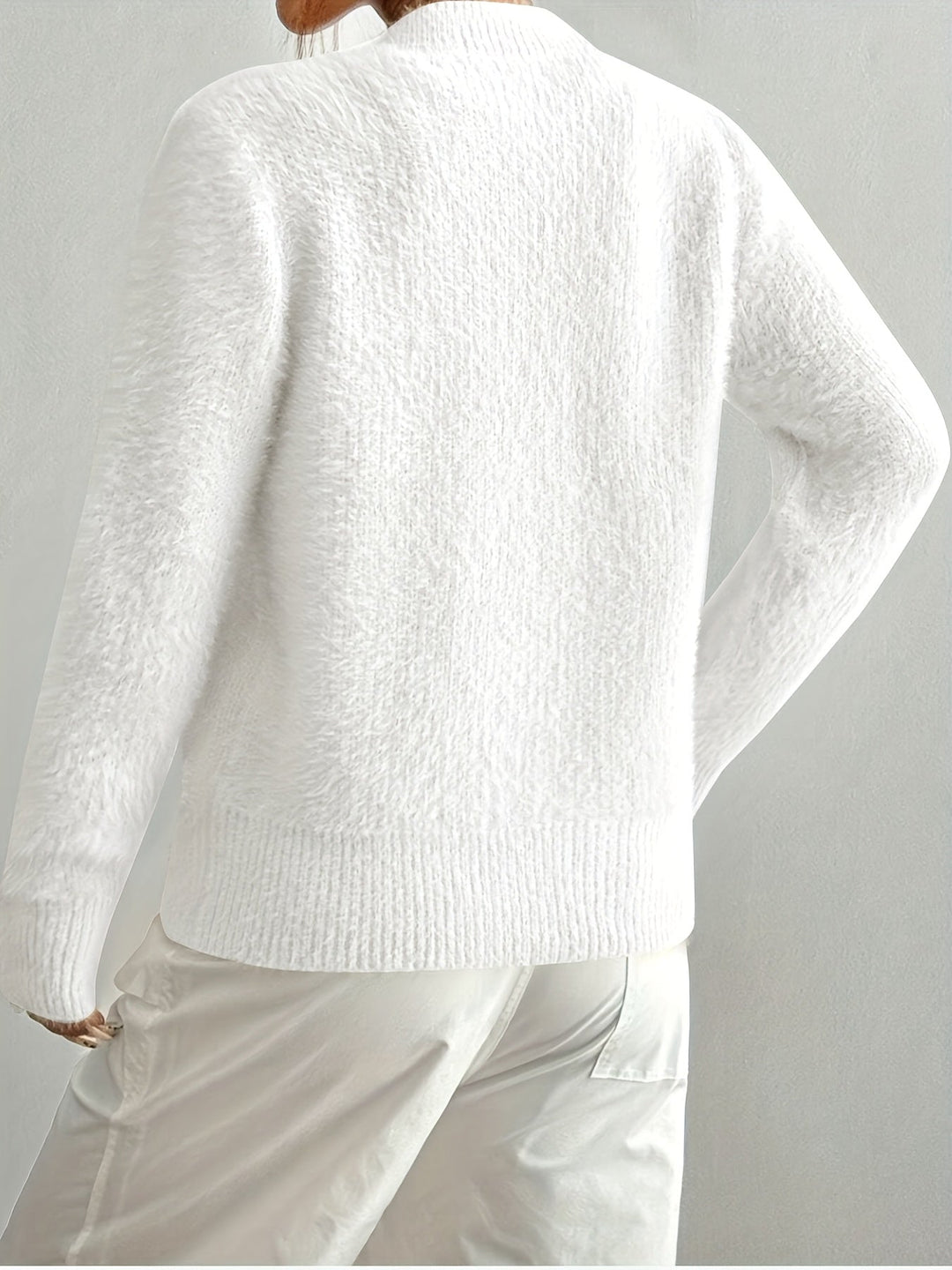 Smelissa - Cardigan Lavorato a Maglia Con Bottoni a Forma Di Cuore e Maniche Lunghe