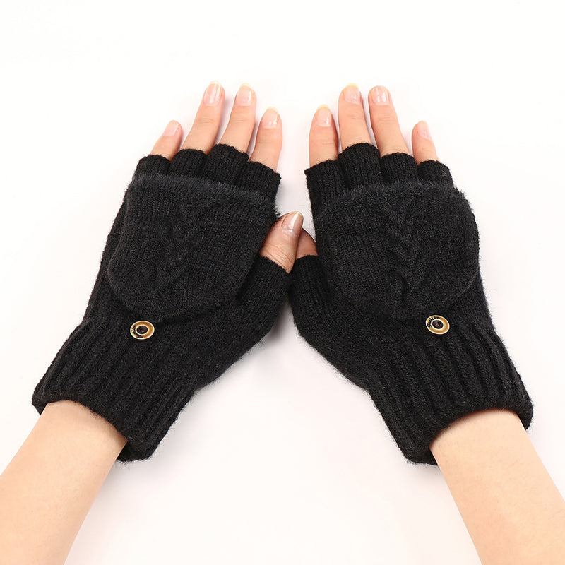 GloveGleam - Guanti Senza Dita Lavorati a Maglia
