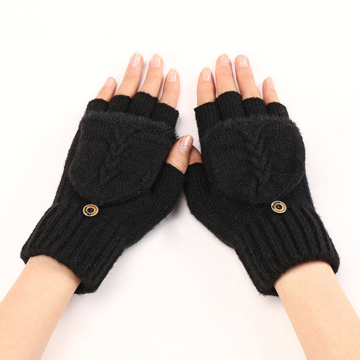 GloveGleam - Guanti Senza Dita Lavorati a Maglia