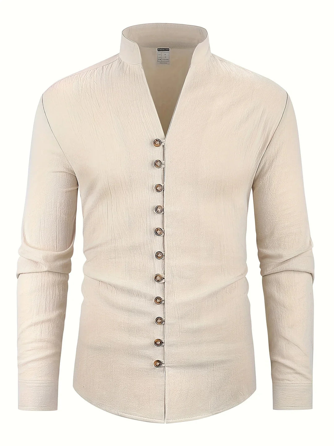 Shayne - Camicia Leggera In Cotone E Lino Con Maniche Lunghe
