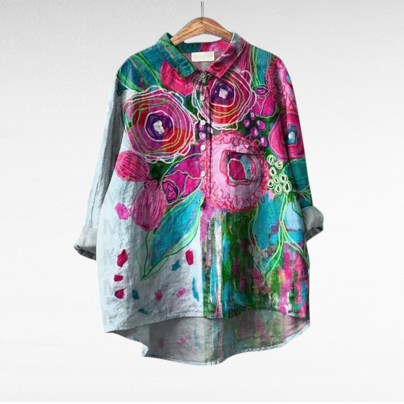 Shania - Camicetta Oversize a Maniche Lunghe