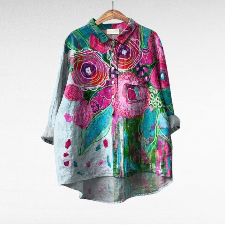 Shania - Camicetta Oversize a Maniche Lunghe
