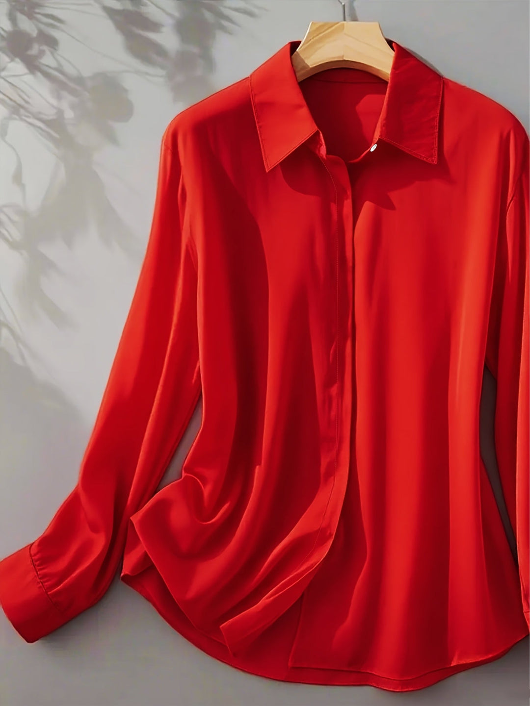Elenochka - Elegante Camicia A Maniche Lunghe Bottoni