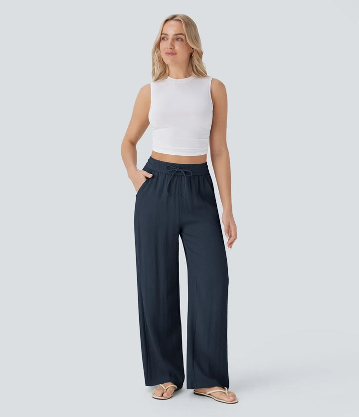 Zafeiria - Pantaloni Di Lino Eleganti